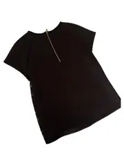 Vorschaubild 4 von Damen Bluse Shirt Spitze Schwarz Gr. 40 Elegant