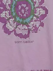 Vorschaubild 3 von Mädchen T-Shirt Gr. 140 Lila Blumenprint V-Ausschnitt