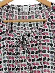 Vorschaubild 2 von Damen Bluse Gr. 36/S Mehrfarbig Abstrakt Viskose Schleife