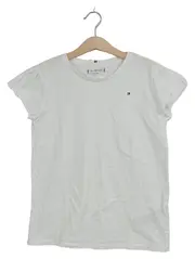 Vorschaubild 1 von T-Shirt Mädchen Weiß Gr. 152 Basic Logo Rüschen Kurzarm Baumwolle