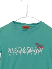 Vorschaubild 2 von Kinder T-Shirt Gr. 116 Grün Baumwolle Kurzarm Logo Casual