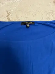 Vorschaubild 4 von Damen Bluse Gr. M Blau Rüschenärmel Viskose