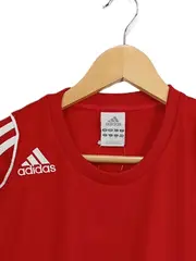 Vorschaubild 2 von Fußball Trikot Herren Gr. 50/L Rot Weiß 3-Streifen Kurzarm