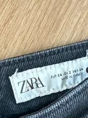 Vorschaubild 4 von Damen Jeans Slim Fit Schwarz Gr. 34 W26 High Waist Fransen