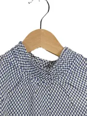 Vorschaubild 2 von Damen Bluse Gr. 36 Blau Weiß Geometrisch Ärmellos Viskose