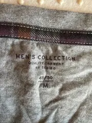 Vorschaubild 3 von Herren T-Shirt Gr. 50/L Grau Meliert Basic Baumwolle Kurzarm