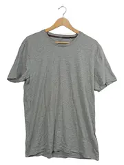 Vorschaubild 1 von Herren T-Shirt Gr. 50/L Grau Meliert Basic Baumwolle Kurzarm