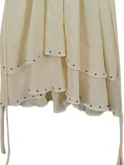 Vorschaubild 3 von Damen Tunikakleid Wickeloptik Gr. S/36 Beige Nieten Boho