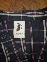 Vorschaubild 3 von Mädchen Bluse Kariert Langarm Blau Gr. 146/152 Baumwolle