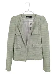 Vorschaubild 1 von Woman Damen Blazer Tweed Jacke Gr. M/38 Mint Grün Glitzer