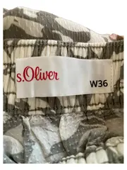 Vorschaubild 4 von Damen Stoffhose Gr. 36 Grün Blumenmuster Viskose Casual