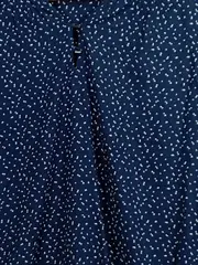 Vorschaubild 2 von Damen Bluse Langarm Gr. 34/XS Blau Gepunktet Viskose