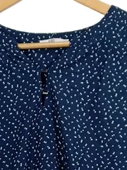 Vorschaubild 3 von Damen Bluse Langarm Gr. 34/XS Blau Gepunktet Viskose