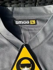 Vorschaubild 6 von Langarmshirt Herren Polyester Grau M Arbeits Shirt Praktisch Logo