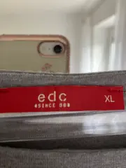 Vorschaubild 4 von Damen T-Shirt Gr. XL Grau Weiß Gestreift Asymmetrisch