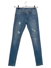 Vorschaubild 1 von Damen Jeans Slim Fit Super Skin W27 36 S Blau Destroyed