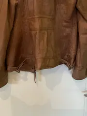 Vorschaubild 4 von Lederjacke Damen Braun Gr. 38 M Echt Leder Steppjacke Freizeit