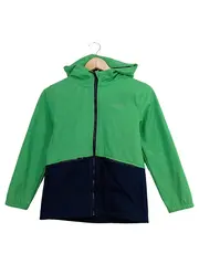 Vorschaubild 1 von Kinder Softshell Outdoorjacke Gr. 140 Grün Blau Kapuze