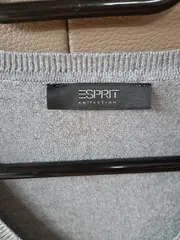 Vorschaubild 5 von Collection Damen Pullover V-Ausschnitt Gr. S Grau Meliert