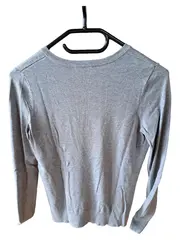 Vorschaubild 2 von Collection Damen Pullover V-Ausschnitt Gr. S Grau Meliert