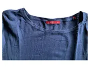 Vorschaubild 5 von Damen Langarmshirt Blau Gr. XL Basic Baumwolle