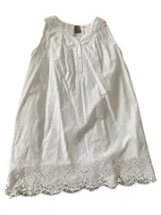 Vorschaubild 2 von Mädchen Sommerkleid Weiß Spitze Gr. 140 Baumwolle