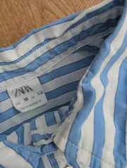 Vorschaubild 2 von Kinder Freizeithemd gestreift blau weiß Gr. 140 Baumwolle