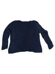 Vorschaubild 2 von Damen Pullover Grobstrick Lochmuster Schwarz Gr. S/36 Langarm