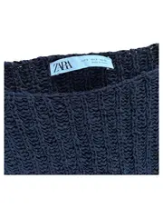 Vorschaubild 4 von Damen Pullover Grobstrick Lochmuster Schwarz Gr. S/36 Langarm