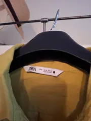 Vorschaubild 4 von Damen Hemdbluse Leinen Gelb Gr. 38 M Casual