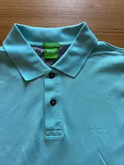 Vorschaubild 7 von Green Herren Poloshirt Türkis Gr. M/38 Baumwolle Regular Fit