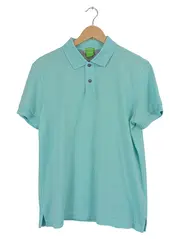 Vorschaubild 1 von Green Herren Poloshirt Türkis Gr. M/38 Baumwolle Regular Fit