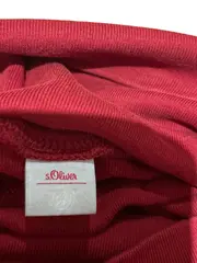 Vorschaubild 2 von Damen Langarmshirt Rollkragen Basic Shirt Rot Gr. 34 XS Uni Freizeit