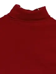 Vorschaubild 3 von Damen Langarmshirt Rollkragen Basic Shirt Rot Gr. 34 XS Uni Freizeit