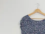 Vorschaubild 4 von Damen Freizeitkleid Gr. 36/S Blau Gepunktet Viskose