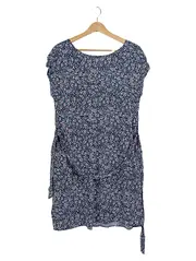 Vorschaubild 1 von Damen Freizeitkleid Gr. 36/S Blau Gepunktet Viskose