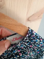 Vorschaubild 5 von Damen Freizeitkleid Gr. 36/S Blau Gepunktet Viskose