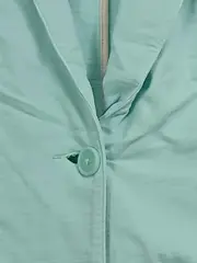 Vorschaubild 3 von Damen Blazer Gr. 40/L Türkis Baumwolle Casual Jacke