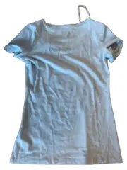 Vorschaubild 3 von Damen T-Shirt V-Ausschnitt Hellblau Organic Cotton Gr. XS