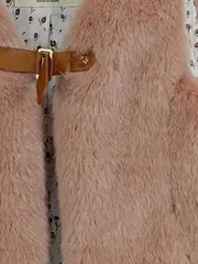 Vorschaubild 2 von Girls Kunstfell Weste Fellweste Rosa Gr. 116 Mädchen Kuschelig