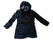 Vorschaubild 2 von Damen Winterjacke Parka Kapuze Fell Gr. 38 Schwarz
