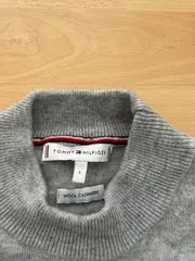 Vorschaubild 3 von Pullover Herren Gr. L Grau Wolle Kaschmir Strick Logo Basic