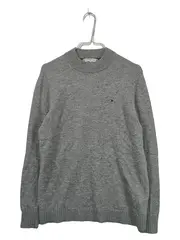 Vorschaubild 1 von Pullover Herren Gr. L Grau Wolle Kaschmir Strick Logo Basic