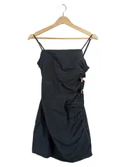 Vorschaubild 1 von Damen Minikleid Abendkleid Schwarz XS Cut-Outs Raffungen Party