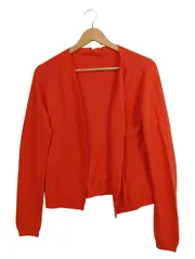 Vorschaubild 1 von Damen Strickjacke Cardigan Gr. 32/XXS Orange Basic Offen Feinstrick