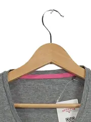 Vorschaubild 3 von Damen T-Shirt Grau Meliert Logo-Print Gr. M 38 Kurzarm