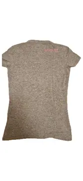 Vorschaubild 2 von Damen T-Shirt Grau Meliert Logo-Print Gr. M 38 Kurzarm