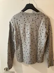 Vorschaubild 2 von Damen Sweatshirt Langarm S Grau Gepunktet Lyocell Baumwolle