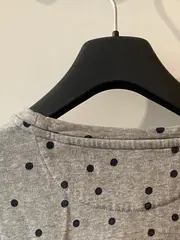 Vorschaubild 5 von Damen Sweatshirt Langarm S Grau Gepunktet Lyocell Baumwolle