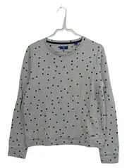 Vorschaubild 1 von Damen Sweatshirt Langarm S Grau Gepunktet Lyocell Baumwolle
